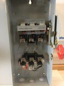 General Electric TH3362 3 Pole 60A 600VAC Nema1 Heavy-Duty Fusible Safety Switch