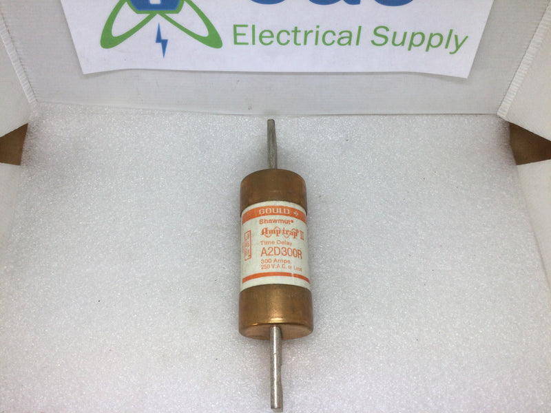 Gould-Shawmut A2D300R 300A 250VAC 200,000 Amps RMS Current Limiting Type RK1 Time Delay Fuse