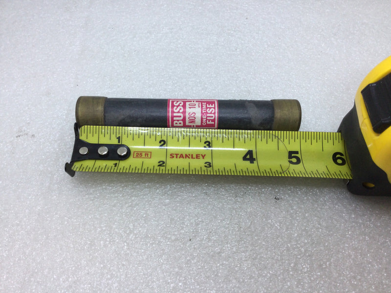Buss NOS-10 600V or Less One-Time Fuse Class H