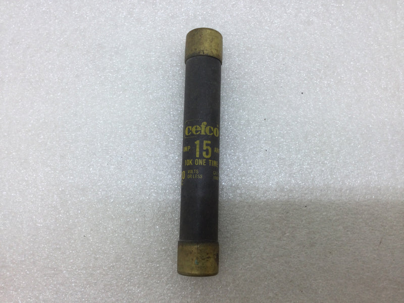 Cefco 10KOTS15 15 Amp 600V 10K One-Time Class H Fuse