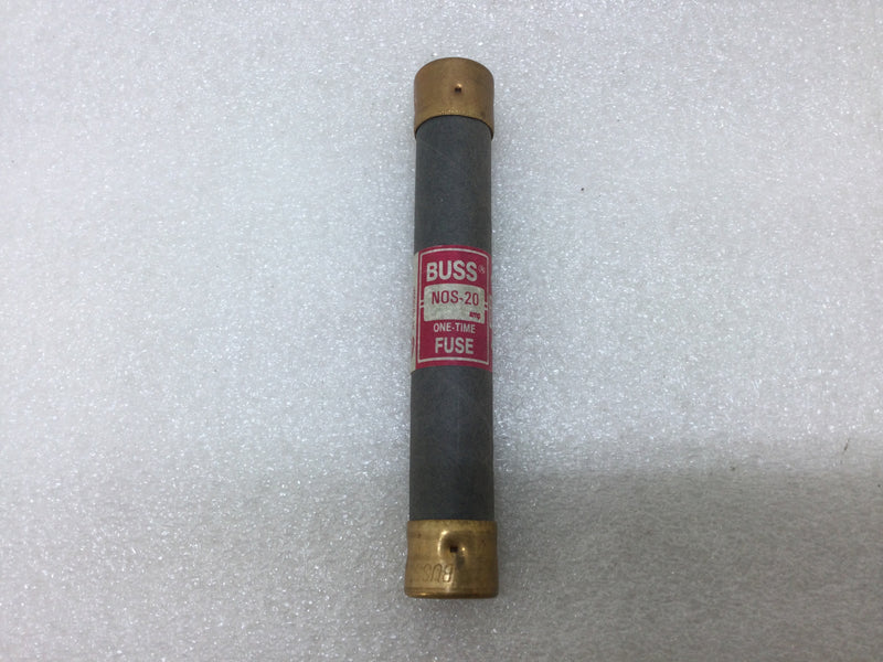 Buss NOS-20 20 Amp 600V or Less One Time Class K5 Fuse