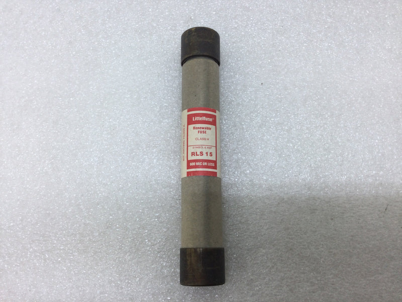 Littelfuse RLS-15 15 Amp 600V Renewable Class H Fuse