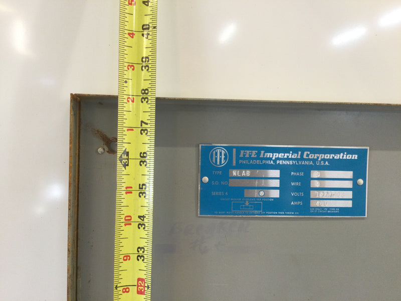 ITE 400 Amp 120/208v 3 Phase 4 Wire Type NLAB Dead Front