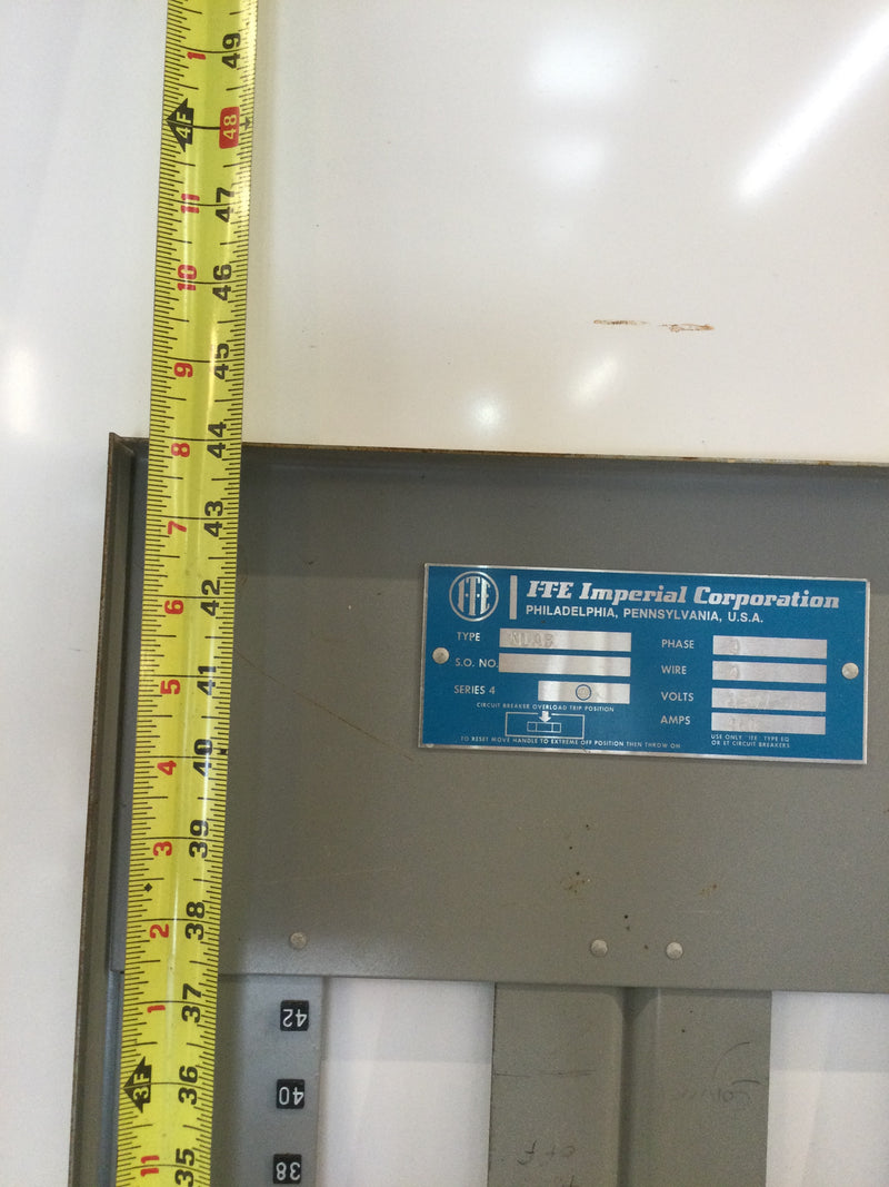 ITE 400 Amp 120/208v 3 Phase 4 Wire Type NLAB Dead Front