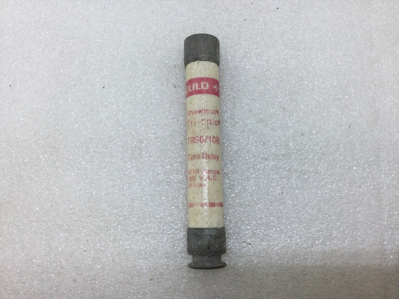 Gould/Shawmut Tri-Onic TRS6/10R 600V or less 6/10 Amp Time Delay Fuse Class RK5