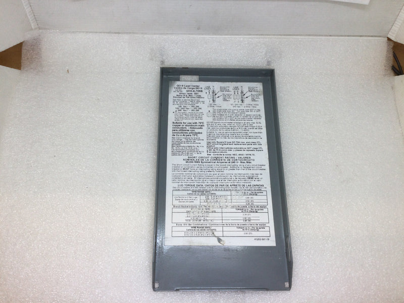 Square D QO2-4L70RB Single Phase 2 Space 4 Circuit Nema3R 9 1/4" x 5" Cover Only