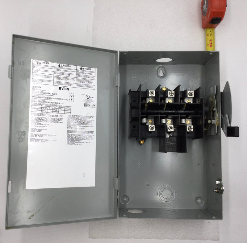 Eaton DG322UGB Single Phase 30A 240VAC Non-Fused General Duty Safety Switch