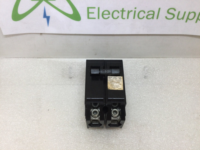 Crouse Hinds MP280 2 Pole 80 Amp Type MP-A Circuit Breaker