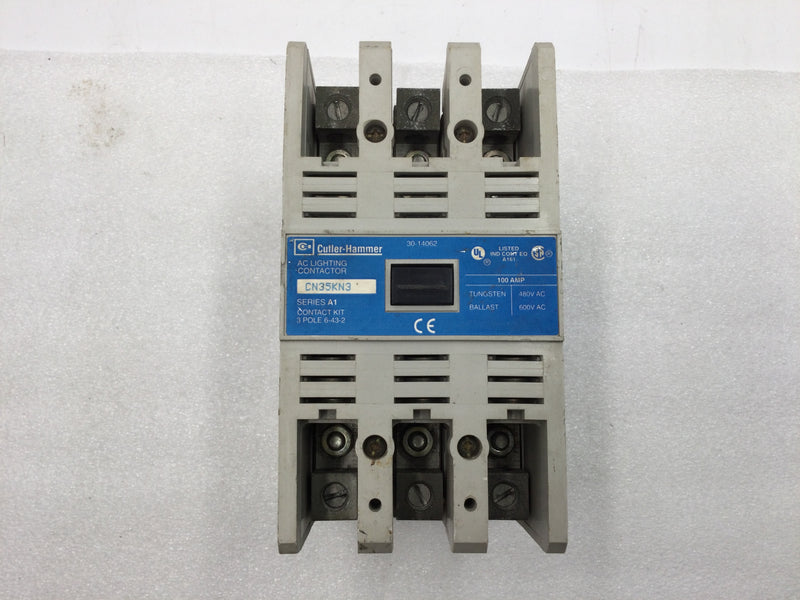 Cutler-Hammer CN35KN3 100 Amp 3 Pole 600V AC Lighting Contactor