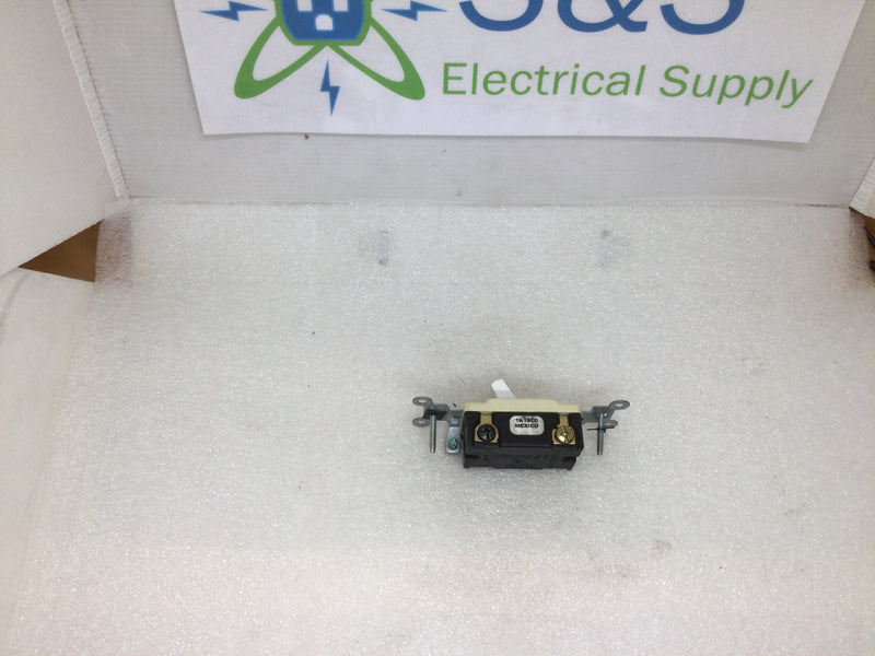 Leviton 1223-SW/1223-LA 20A 120/277VAC 3 Way Toggle Switch 1: White/1: Light Almond