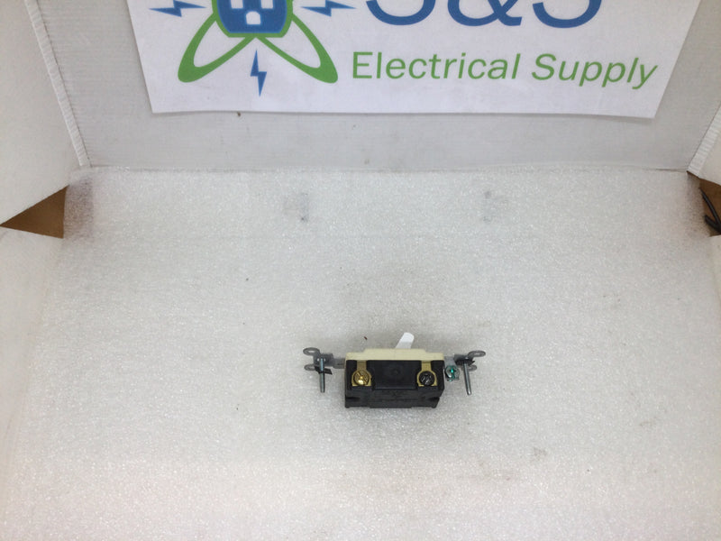 Leviton 1223-SW/1223-LA 20A 120/277VAC 3 Way Toggle Switch 1: White/1: Light Almond