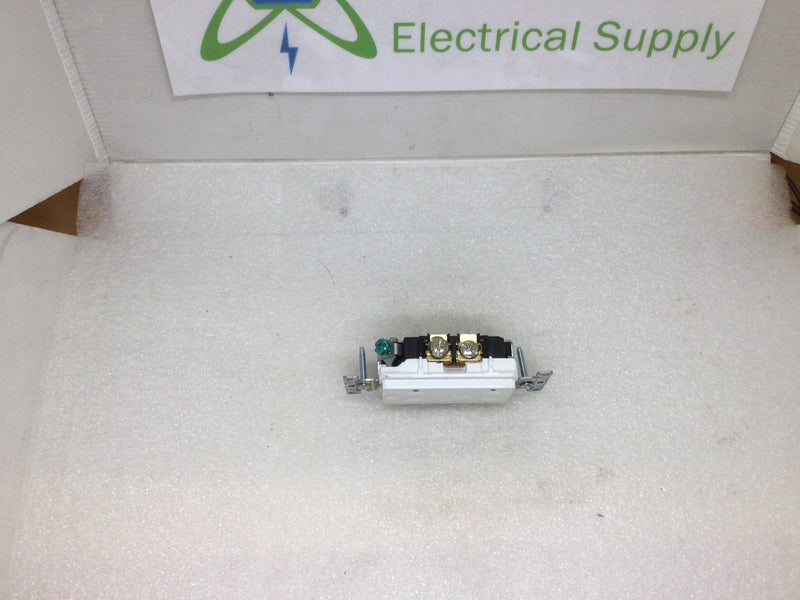 Leviton T5825-W 20A 125V Tamper Resistant Decora Style Duplex Receptacle