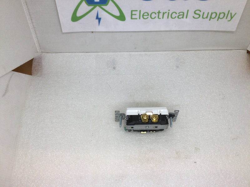 Leviton T5825-W 20A 125V Tamper Resistant Decora Style Duplex Receptacle