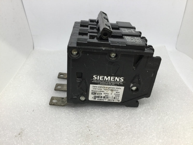 Siemens B390 Type BL 3 Pole 90 Amp 240V Circuit Breaker