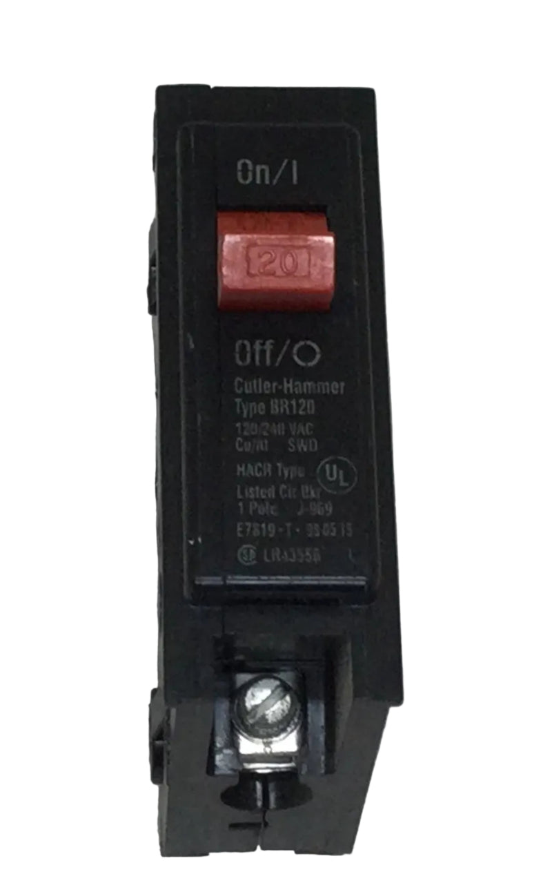 EATON Cutler Hammer BR120 Circuit Breaker – Box Of 10 – 20A, 120V, 1-Pole – NEW