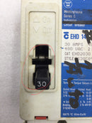 Westinghouse EHD2030 30 Amp 480 Volt 2 Pole Industrial Circuit Breaker