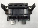 Top view of a GE General Electric Type THQMV circuit breaker on a white background.