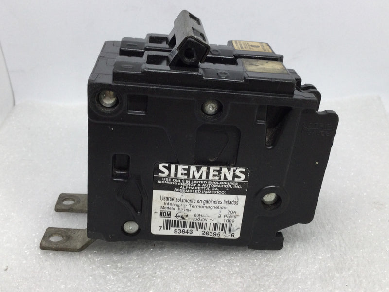 Siemens B270H 2 Pole 70 Amp Type BLH Circuit Breaker