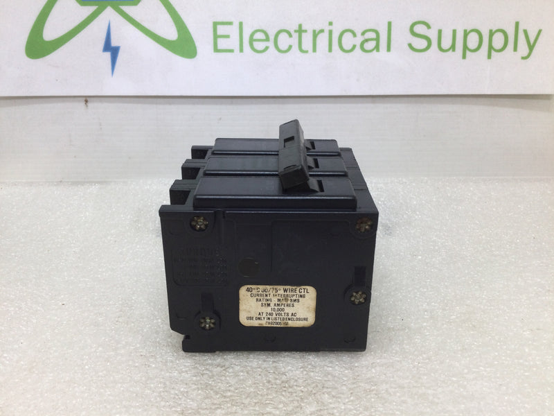 Challenger C370 70 Amp 3 Pole Type C Circuit Breaker