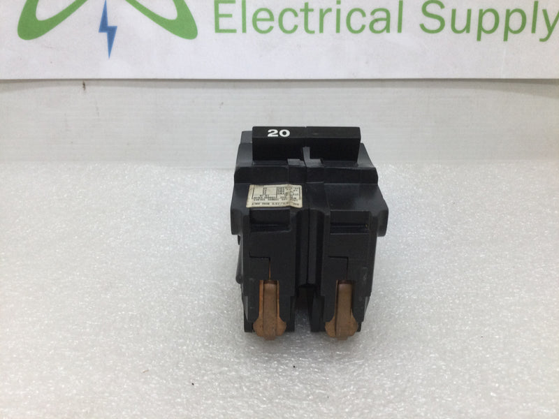 FPE/Federal Pacific, Challenger, Federal Electric NA220 2 Pole 20 Amp Type NA, Stab-Lok Circuit Breaker