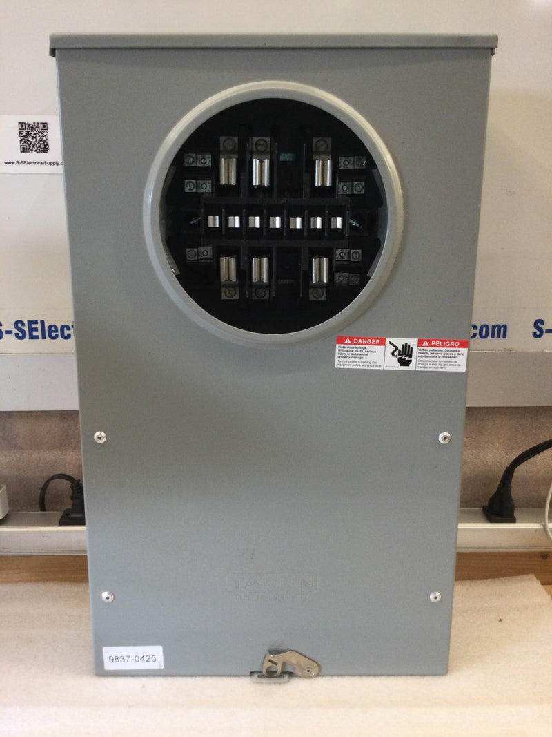 Siemens/Talon 9837-0425 20A Continuous 3 Phase/4 Wire 600VAC Ringless Type Nema3R 13 Jaw Solar Ready Meter Enclosure