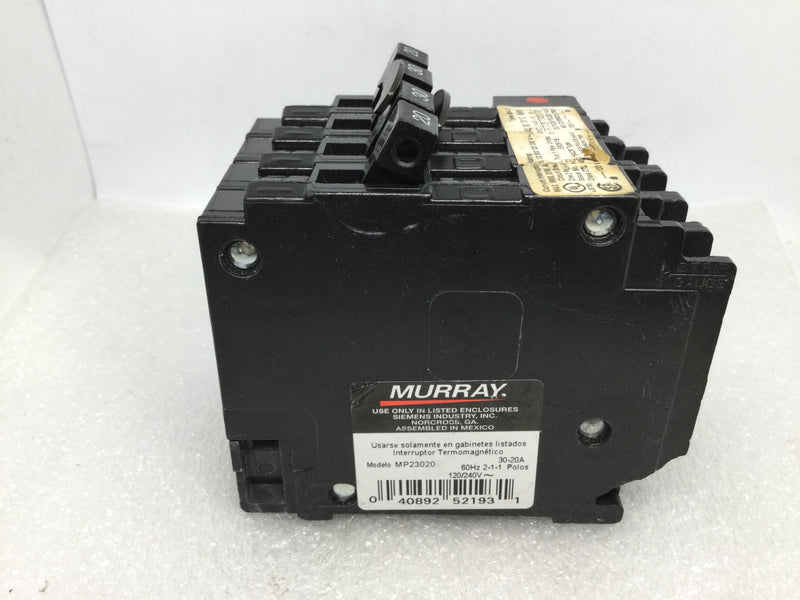 Murray MP23020 30-Amp Double Pole Two 20-Amp Single Pole Type MH-T Circuit Breaker