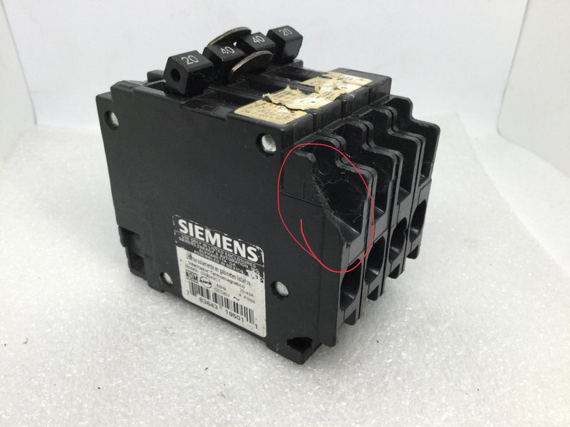 Siemens/ITE Q22040CT 2 Pole 20A/40A Quad Style Circuit Breaker