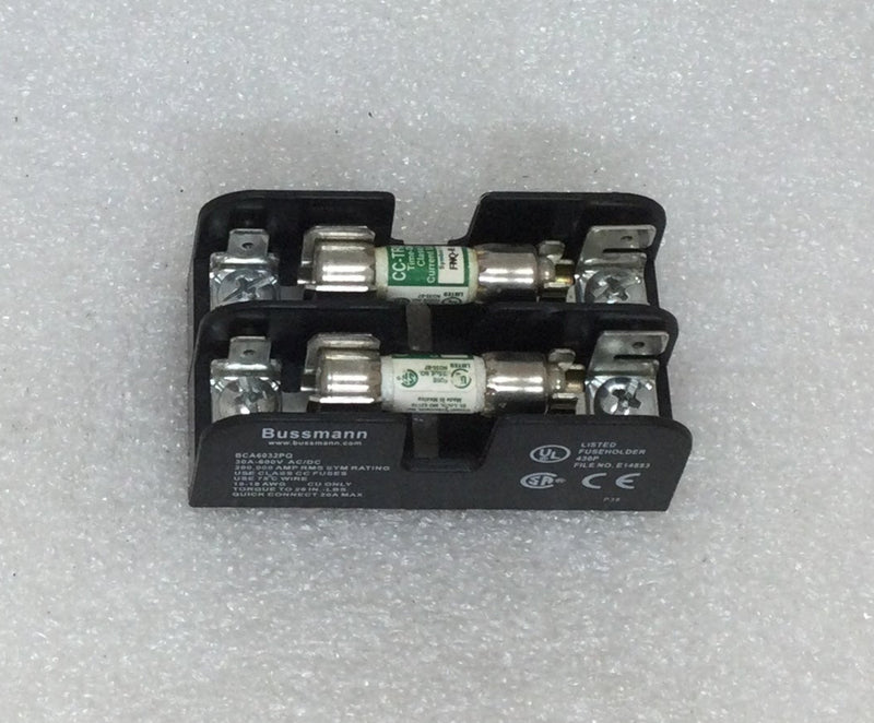 Bussmann BCA6032PQ 30 Amp 2 Pole 600V Fuse Block