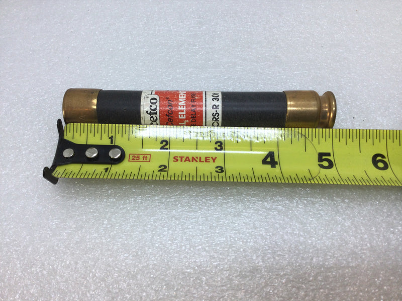 Cefcon CRS-R30 600V or Less 30 Amp Daul Element Time Delay Fuse Current Limiting Class RK5
