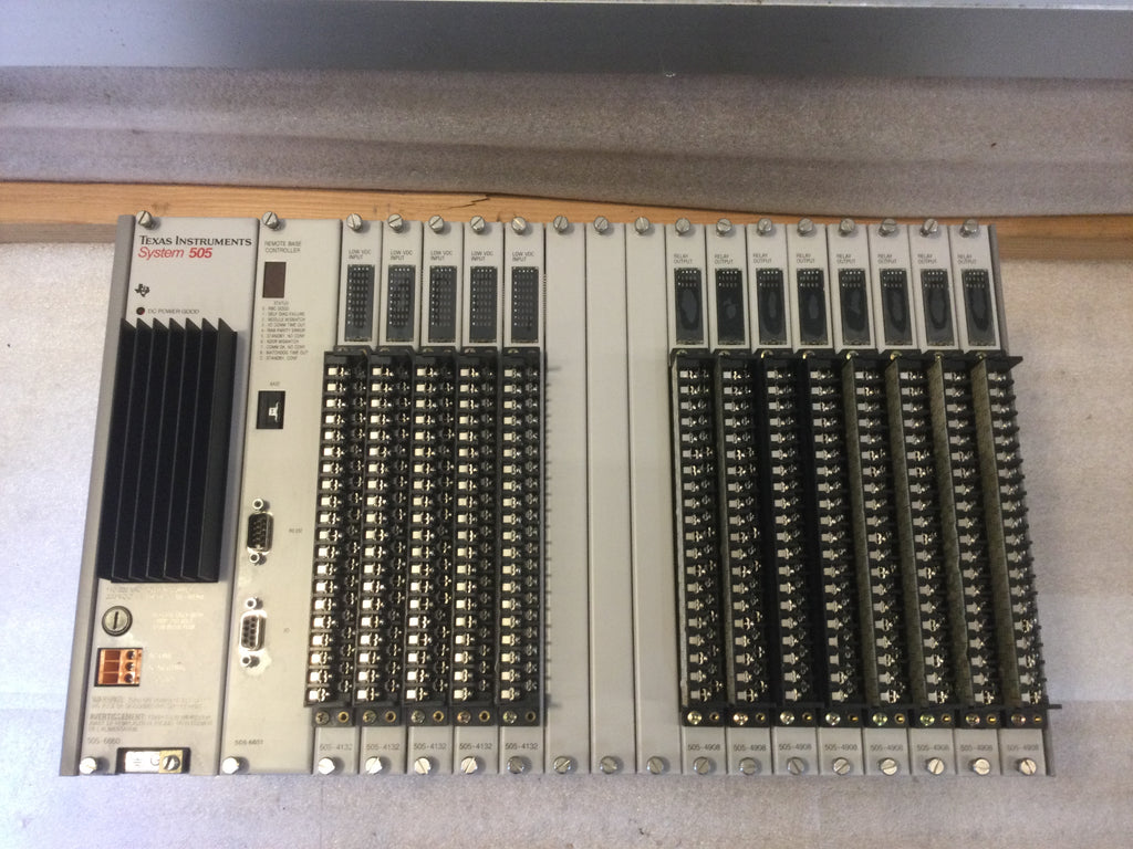 Machine Control Base Texas Instruments 16 Position PLC Machine Control Base Series 505 Netw