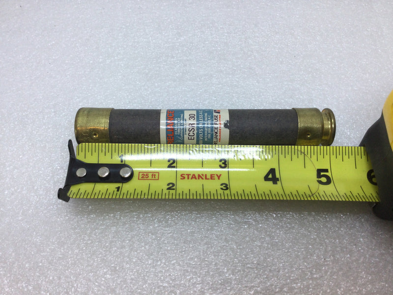 Reliance Electric ECSR 30 600V or Less 30 Amp Time Delay Current Limiting Fuse Class RK5