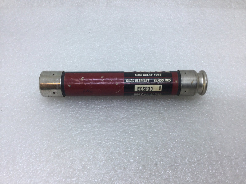 Bullet ECSR30 30 Amp 600V or Less Current Limiting Fuse Time Delay Dual Element Class RK5
