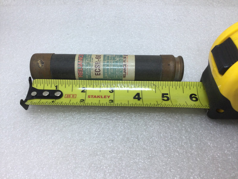 Reliance ECSR-60 60 Amp 600V Time Delay Dual Element Class RK5 Fuse