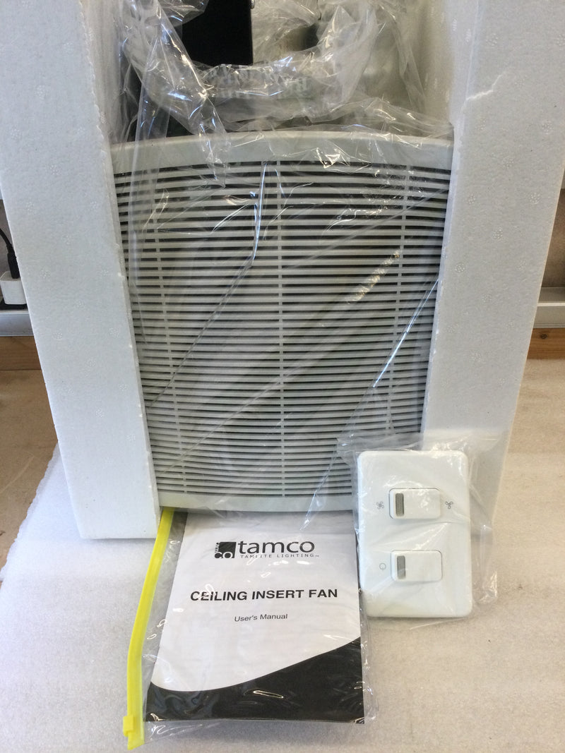 Tamco  TERBFV0811G1 80-110CFM Quiet Series Ceiling Mount Bath Fan 120V 2 Button Switch Included