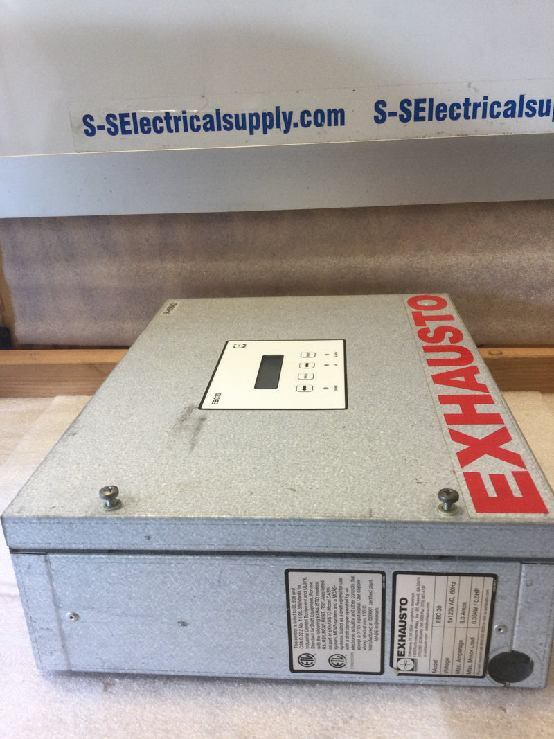 Exhausto EBC 30 Modulating Pressure Control 6.3A 1x120VAC 60Hz 0.35kW/0.5Hp Max Motor Load
