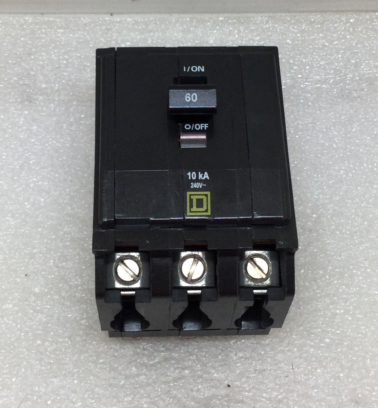 Square D QOB360 60 Amp 3 Pole 120/240V Bolt on Circuit Breaker - Yello