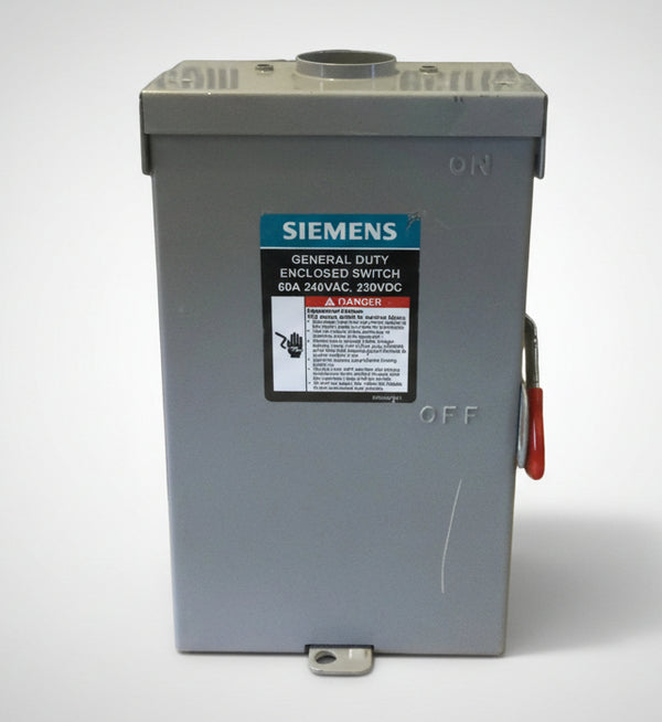 Siemens GF222NRA 60 Amp 1PH 3W 240V Fusible General Duty Safety Switch