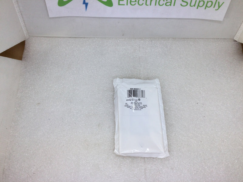Leviton 80401-I Single Gang Ivory Decora Wall Device Plate (NEW)