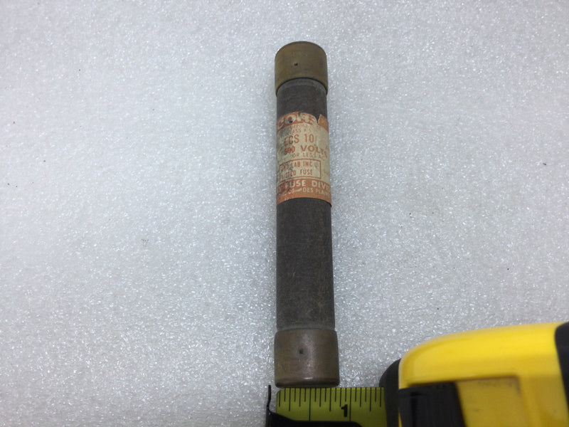 Econ ECS-10 10 Amp 600V or Less Time Delay Dual Element Fuse