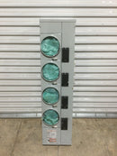 General Electric TMPR8412R 800A Max Nema3R 120/240VAC 4 Position Ringless Meter Bank