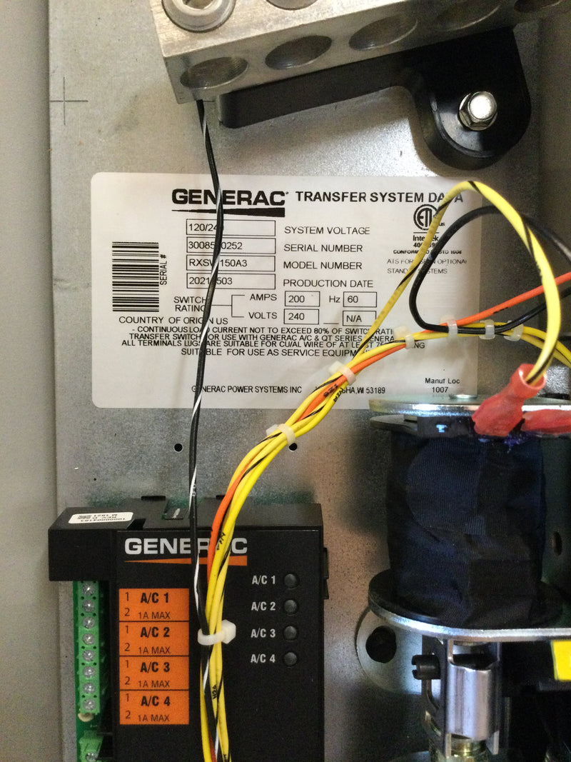 Generac RXSW150A3 150A 120/240V Automatic Transfer Switch Single Phase Nema3R