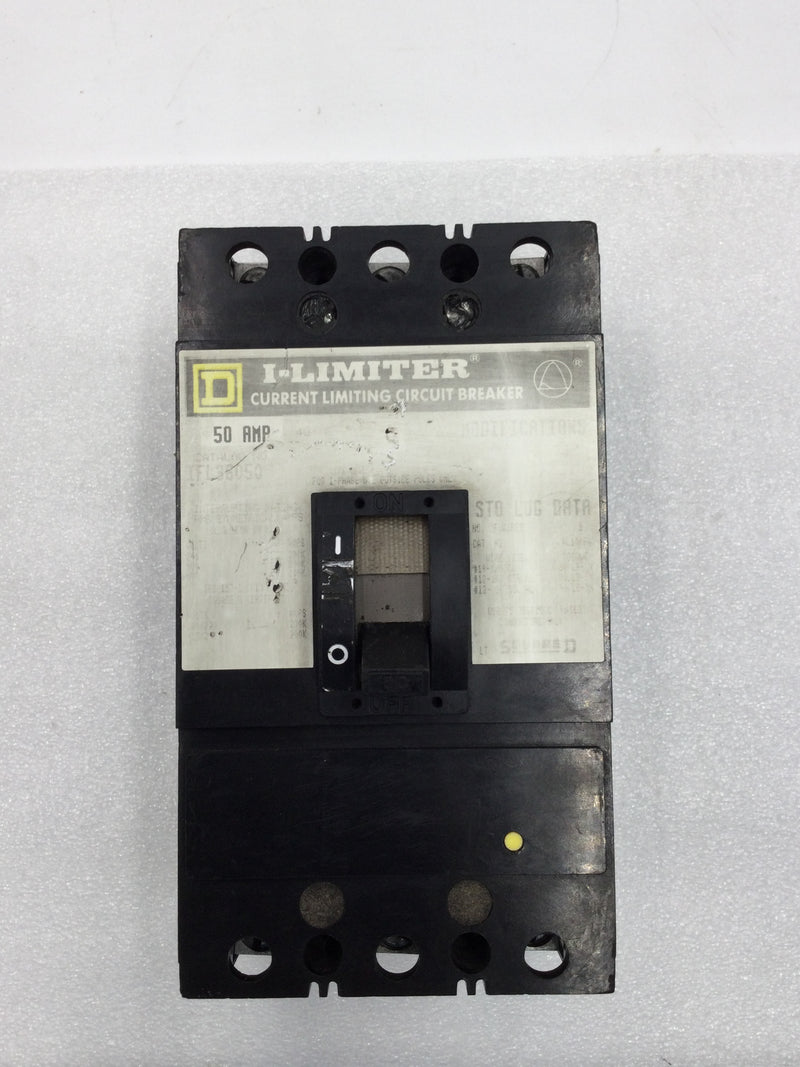 Square D I-Limiter IFL36050 3 Pole 50 Amp 600V 200kA@480V Molded Case Circuit Breaker