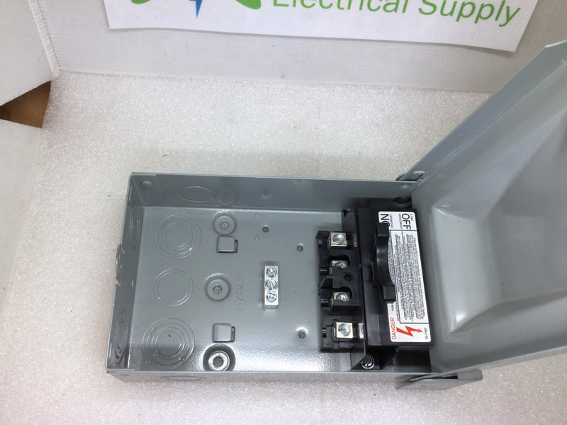 Eaton/Cutler-Hammer DPU222R 60A 120/240VAC Non-Fused Single Phase Quick Pull Disconnect
