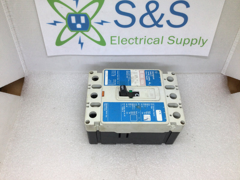 Westinghouse FDC3150 3 Pole 150A 600VAC Type FDC Circuit Breaker