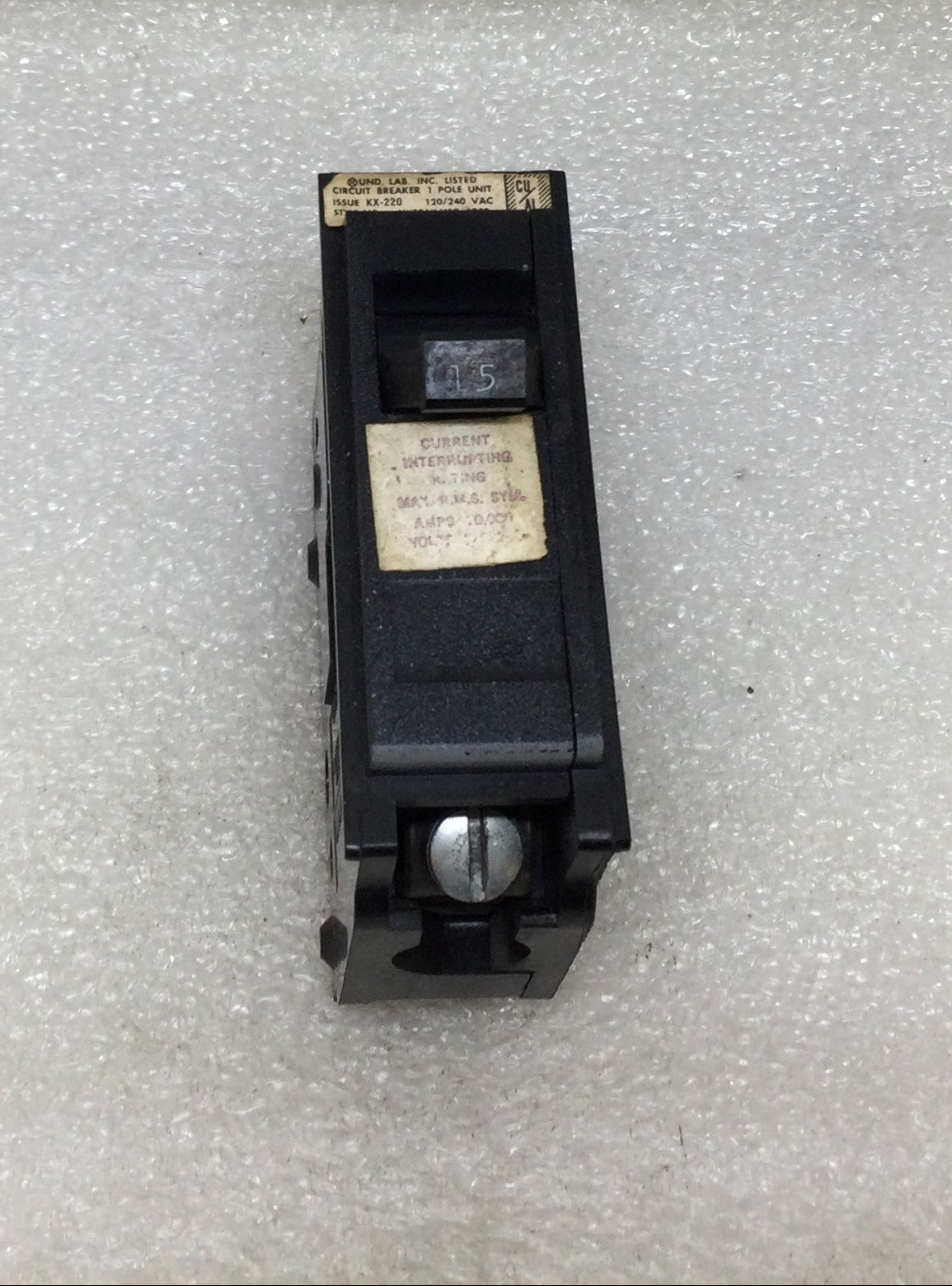 Crouse Hinds/Arrow Hart MP115/MP-C115 15 Amp 1 Pole 120/240V Circuit B