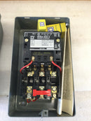 Square D 8536SBG-2 AC Magnetic Starter Nema 1 Enclosure 3 Phase 3 Pole 3Hp @ 200-230V 5Hp @ 380-575V Max