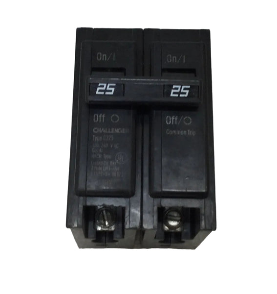 Challenger C225 25 Amp 2 Pole 120/240V Type C Circuit Breaker - Printe