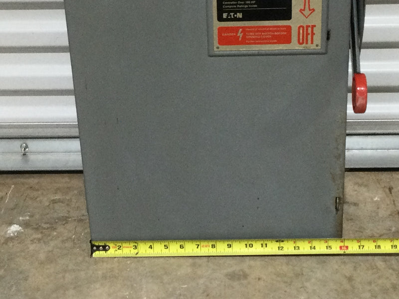 Cutler Hammer DH364NGK 200 Amp 277/480V 4 Wire Nema1 Fusible Indoor Safety Switch 31" x 16"