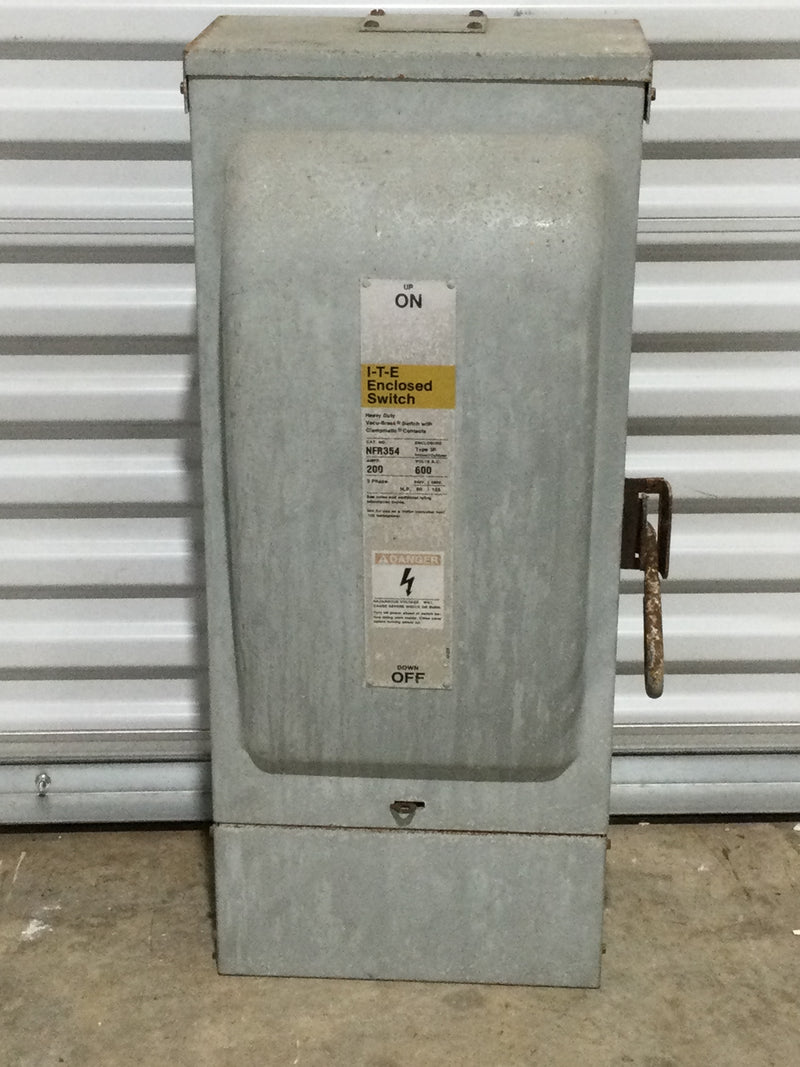 Siemens Non-Fusible Safety Switch NFR354 200 Amp 600v 3 Phase Disconnect