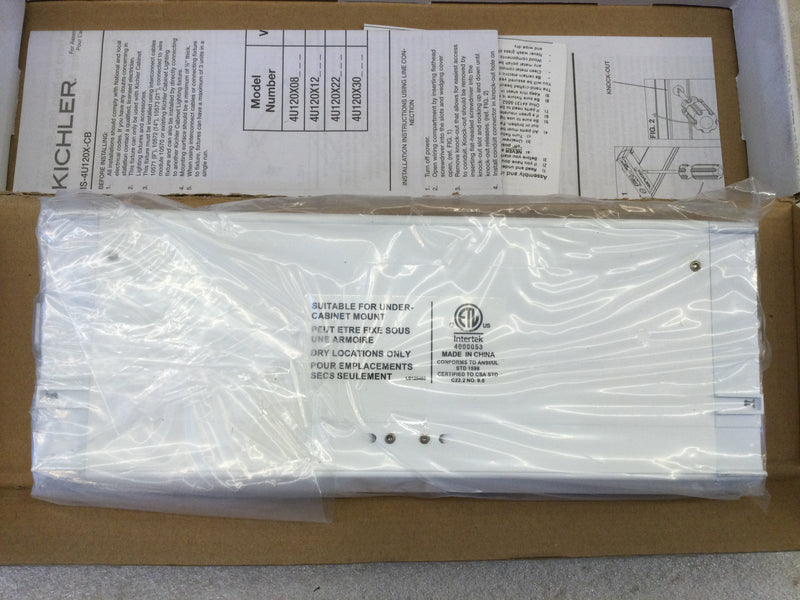 Kichler 4U120X12WHT 4U Series 12" Xenon Under-Cab Lighting 120V 40W Dimmable *NEW*